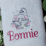 Embroidered Personalised Elephant Towel with Name...Many Designs to Choose From - Image 2