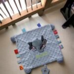 Personalised Minky Sensory Elephant Comfort Baby Blanket Toy - Image 2