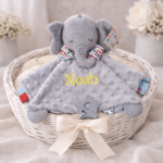 Personalised Elephant Baby Comforter Blanket | Embroidered Minky Sensory Lovey - Image 10