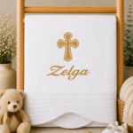Personalised Embroidered Christening, Baptism Heirloom Quilt - Image 8