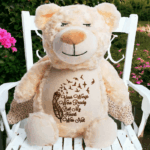 Personalised Embroidered Condolences Angel Cubby Bear with Wings - Image 2