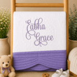 Personalised Embroidered Inspirational Heirloom Baby Cot Quilt - Any name - Image 5