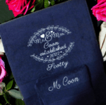 Bridal/Wedding Towel Set with Name, Date & Design - Image 5