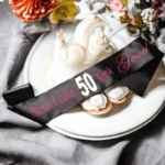 Damn I make 50 Look Good Two Coloured Birthday Party Sash - Image 3
