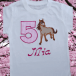Personalised Embroidered Children's Birthday Horse T Shirt - Image 2