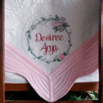 Personalised Embroidered Inspirational Heirloom Baby Cot Quilt - Any name - Image 5