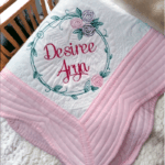 Personalised Embroidered Inspirational Heirloom Baby Cot Quilt - Any name - Image 4