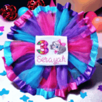 Personalised Embroidered Tea Cup Cute Puppy T Shirt & Tutu Birthday Set. - Image 4