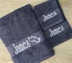 Embroidered Personalised Adult Bath Sheet Set with Any Name & Design - Image 7