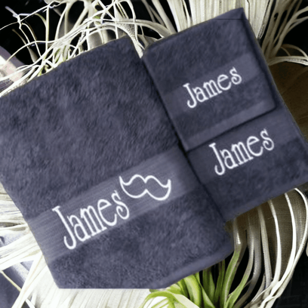 Adults Personalised Embroidered Brampton House Luxury Plush Towel Set