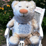 Embroidered Condolences, In Memorium, Loss Angel Cubby with Wings