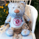 Personalised Embroidered Condolences Angel Cubby Bear with Wings