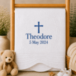 Personalised Embroidered Christening, Baptism Heirloom Quilt - Image 12