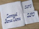 Embroidered Personalised Adult Bath Sheet Set with Any Name & Design - Image 4