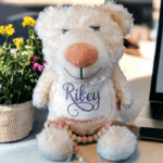 Embroidered Condolences, In Memorium, Loss Angel Cubby with Wings - Image 3