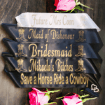 Getting Hitched Cowboy Personalised Hen's Night Party Sash
