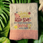 Embroidered Twinkle, Twinkle Little Star Heirloom Baby Cot Quilt - Image 3