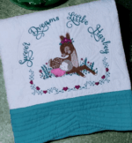 Personalised Embroidered Heirloom Baby Cot Quilt - Image 4