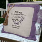Embroidered Heirloom Cushion - Nanny, Nanna, Mum, Dad - Any Wording - Image 2