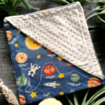 Personalised Embroidered Aeroplane Minky Cot Blanket - Image 8