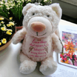 Embroidered Condolences, In Memorium, Loss Angel Cubby with Wings - Image 5