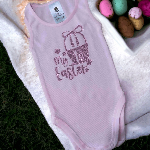 My 1st Easter Glitter Romper Suit Onesie