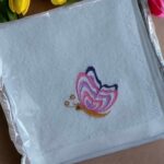 Children's & Baby's Personalised Embroidered Butterfly Face Washer - Image 2