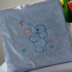 Children's & Baby's Personalised Embroidered Elephant Face Washer