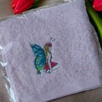 Children's & Baby's Kneeling Fairy Embroidered Face Washer