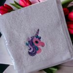 Children's & Baby's Cute Unicorn Personalised Embroidered Face Washer
