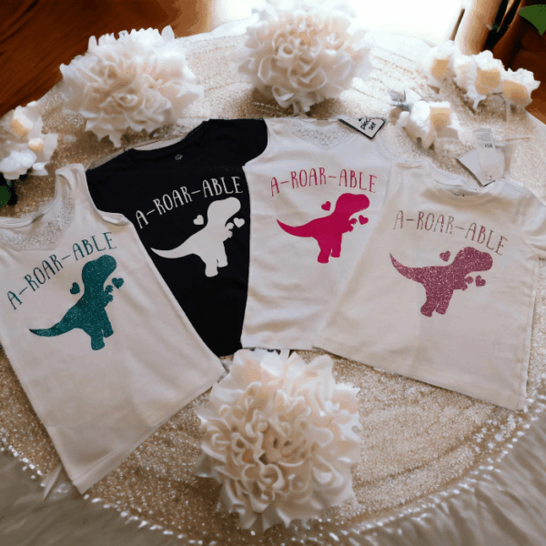 A-Roar-Able Children's Lace Neck Top T Shirt
