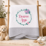 Personalised Embroidered Inspirational Heirloom Baby Cot Quilt - Any name - Image 2