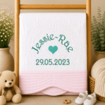 Personalised Embroidered Inspirational Heirloom Baby Cot Quilt - Any name - Image 7