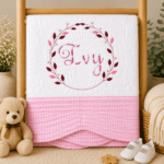 Personalised Embroidered Inspirational Heirloom Baby Cot Quilt - Any name - Image 6