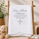 Personalised Embroidered Christening, Baptism Heirloom Quilt - Image 15