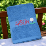 Adult's Personalised Embroidered Plush Towel With Design - Image 2