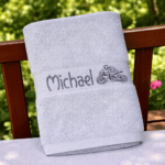 Adult's Personalised Embroidered Plush Towel With Design - Image 4