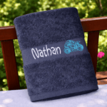 Adult's Personalised Embroidered Plush Towel With Design - Image 6