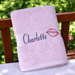 Adult's Personalised Embroidered Plush Towel With Design - Image 3