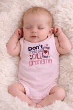 Embroidered New Born Baby Romper Suit - Don't Make Me Call Grandma - Image 2