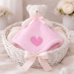 Personalised Pink Teddy Bear Baby Comforter Blanket | Embroidered Security Lovey Blanket Toy - Image 7