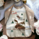 Forest Animals Embroidered Baby, Toddler's Waterproof Art Smock, Bib Personalise With Any Name - Image 4