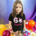 Personalised Embroidered T Shirt & Tutu Birthday Set.