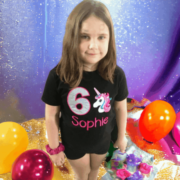 Personalised Embroidered T Shirt & Tutu Birthday Set.