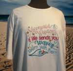 Embroidered Mermaids Wisdom T Shirt - Image 2