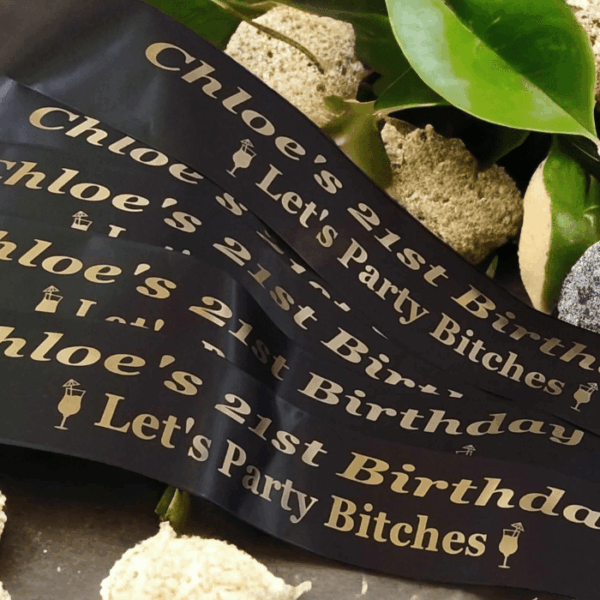 21st Birthday Personalised Party Sash