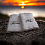 Embroidered Personalised Adult Bath Sheet Set with Any Name & Design - Image 2