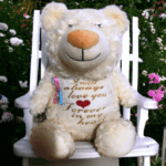 Embroidered Condolences, In Memorium, Loss Angel Cubby with Wings - Image 8