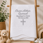 Personalised Embroidered Christening, Baptism Heirloom Quilt - Image 18