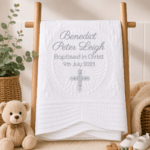 Personalised Embroidered Christening, Baptism Heirloom Quilt - Image 19